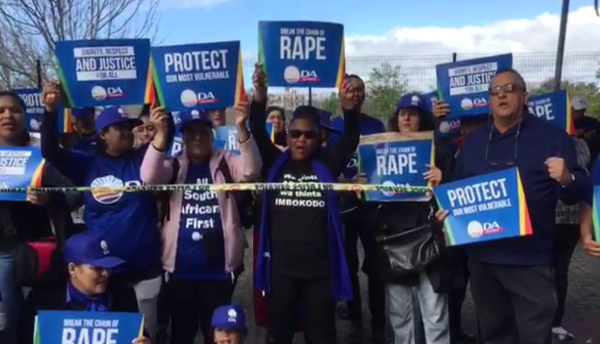 Democratic Alliance Women’s Network (DAWN) picket outside the Wynberg